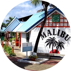 На фото – здание с логотипом ликера «Малибу»