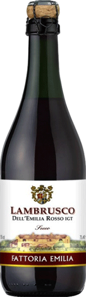 Игристое вино Fattoria Emilia, Rosso Secco, Lambrusco dell'Emilia IGT 0.75 л