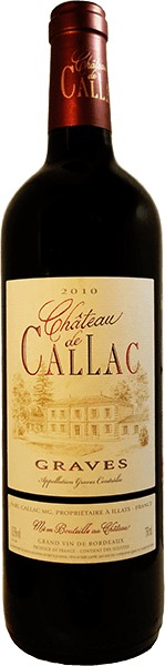 Вино Graves AOC. Chateau de Callac 0.75 л