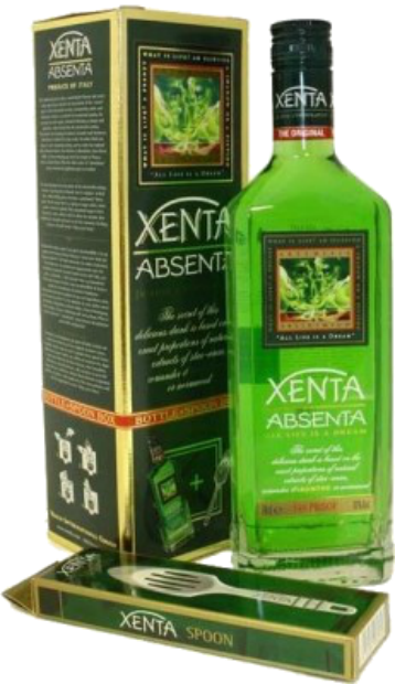 Абсент Absent Xenta в подарочной упаковке с ложкой 0.7 л