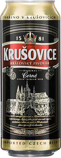 Тёмное пиво Krusovice Cerne в банке 0.5 л