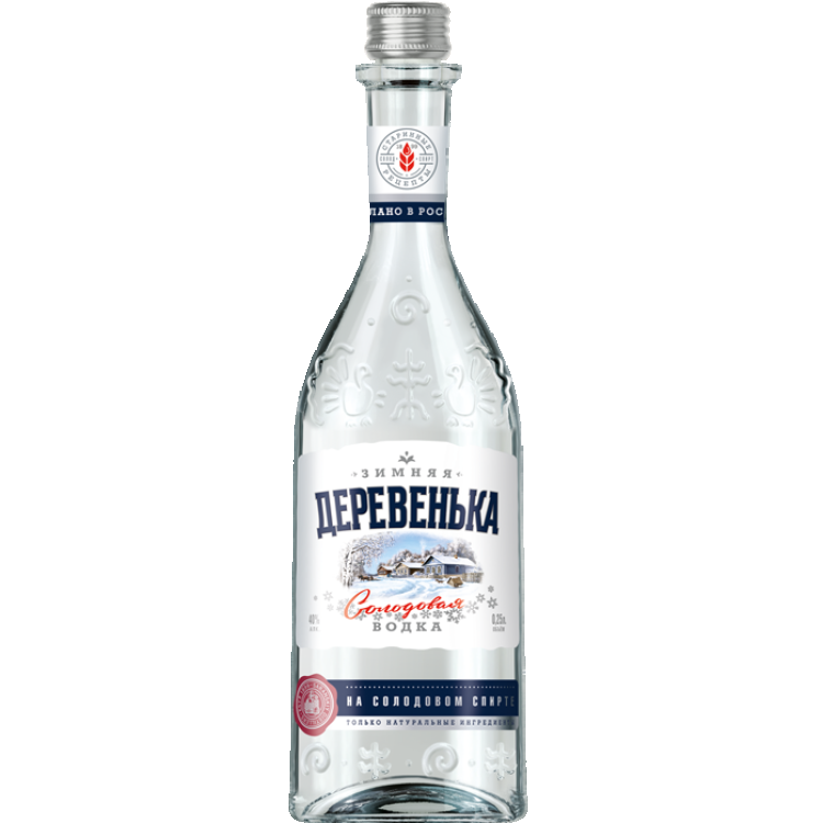 Зимняя деревенька на солодовом спирте Альфа