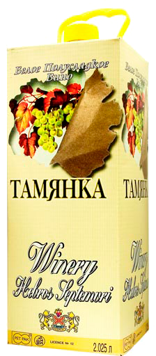 Вино Tamyanka White Semi-Sweet 2.025 л