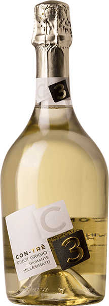 Игристое вино Contarini, Con-Tre Pinot Grigio Spumante Millesimato Extra Dry 0.75 л
