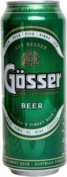 Светлое пиво Gosser в банке 0.48 л