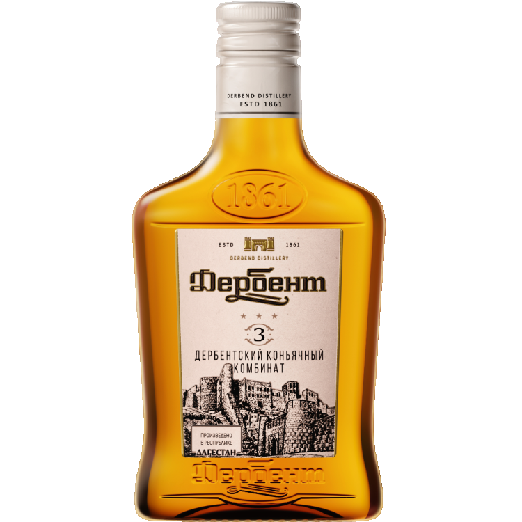 Российский коньяк трехлетний Дербент