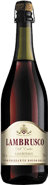 Игристое вино Lambrusco dell'Emilia Ronaldi красное полусладкое 0.75 л