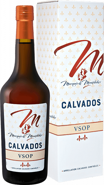 Кальвадос Marquis De Montdidier VSOP Calvados AOC, в подарочной упаковке 0.7 л