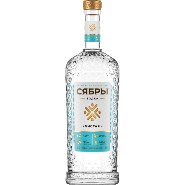 Водка Сябры Чистая Россия, 0,7 л