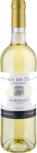 Вино Baron des Tours Bordeaux AOC Blanc Moelleux 0.75 л