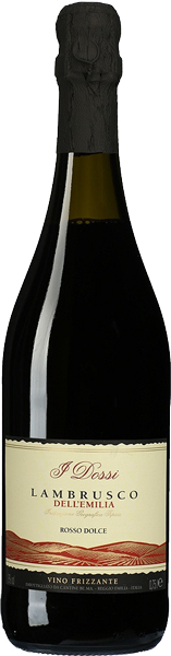 Игристое вино I Dossi Lambrusco Rosso dell'Emilia Red Semi-Sweet 0.75 л