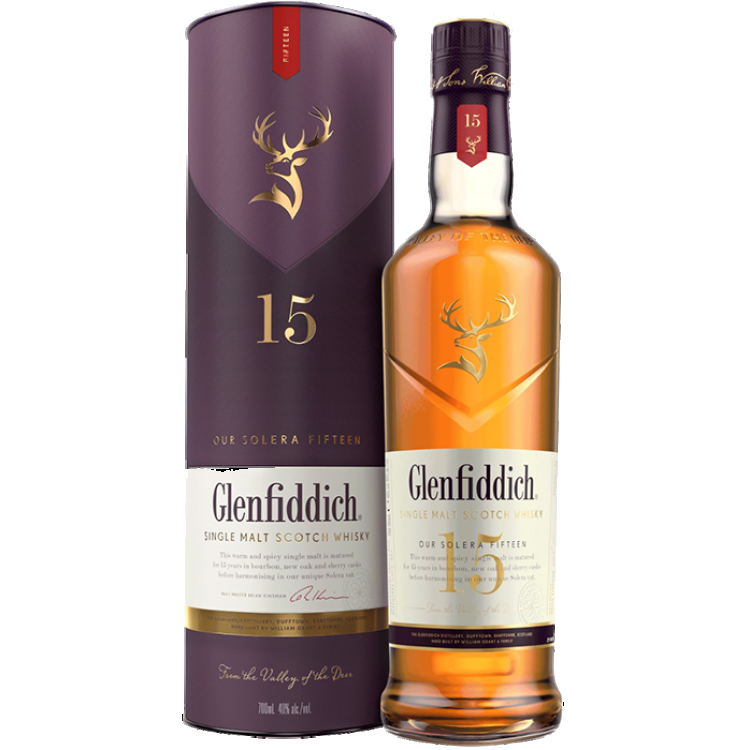 Glenfiddich, 15 летней выдержки, в п/у