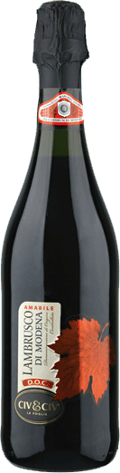 Игристое вино Civ&Civ Le Foglie, Lambrusco di Modena DOC, Amabile 0.75 л