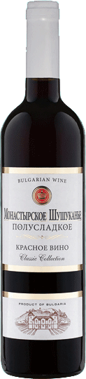 Вино Bulgarian Wine, Монастырское Шушуканье, красное полусладкое 0.75 л