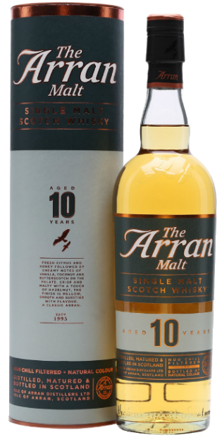 Виски Arran, 10 летней выдержки, в подарочной упаковке 0.7 л