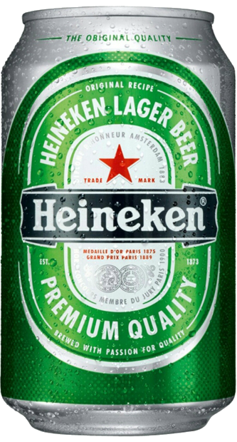 Светлое пиво Heineken, в банке 0.33 л
