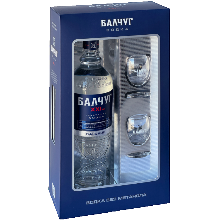 Водка Балчуг 21 век промонабор + 2 стопки