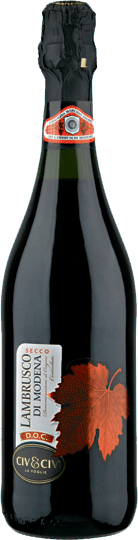 Игристое вино Civ&Civ Le Foglie, Lambrusco di Modena DOC, Secco 0.75 л