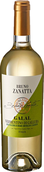 Вино Bruno Zanatta, Vermentino di Gallura Galal 0.75 л