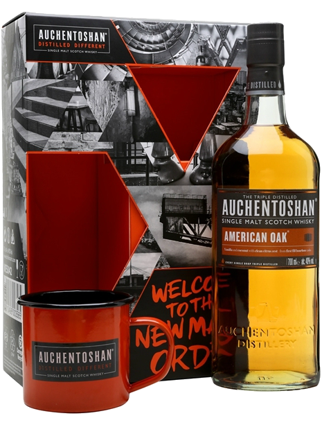 Виски Auchentoshan American Oak, с 2 подарочными стаканами 0.7 л