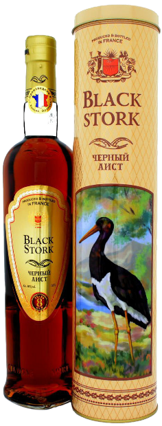 Бренди Black Stork, 8 летней выдержки, в подарочной упаковке 0.5 л