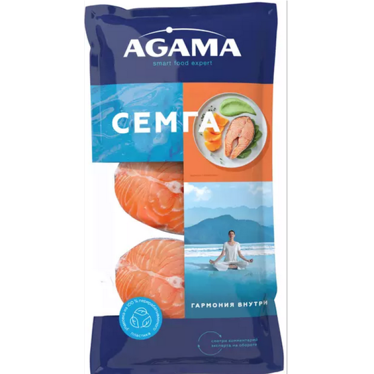 Семга стейк Agama замороженный
