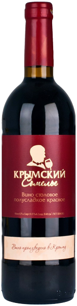Вино Крымский Сомелье Красное Полусладкое 0.75 л