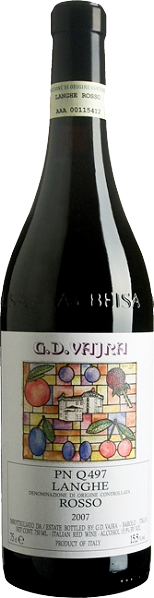 Вино G.D.Vajra, Q497 Langhe Rosso Pinot Noir DOC 0.75 л