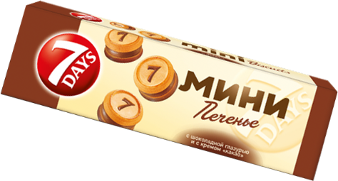 7Days, Печенье Сдобное С Шоколадной Глазурью Крем- Какао, 100г