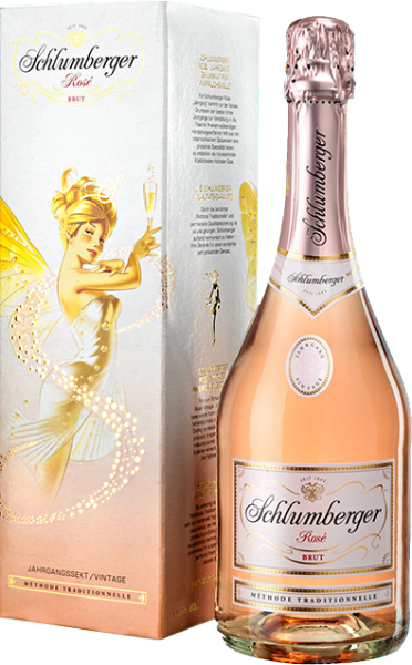 Игристое вино Schlumberger, Rose Brut, в подарочной упаковке 0.75 л