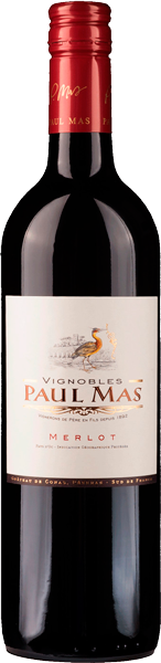 Вино Paul Mas Merlot Pays d'Oc Red Dry 0.75 л