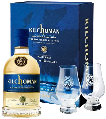 Виски Kilchoman Machir Bay, в подарочной упаковке c 2 бокалами 0.7 л