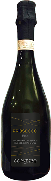 Игристое вино Corvezzo, Prosecco Brut, Superiore di Conegliano Valdobbiadene DOCG 0.75 л