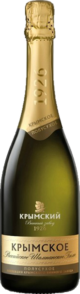 Игристое вино Российское Шампанское Крымское Полусухое 0.75 л