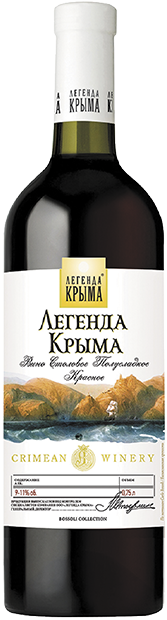 Вино Легенда Крыма Красное полусладкое 0.75 л