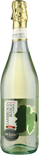Игристое вино Civ&Civ Le Foglie, Lambrusco Bianco dell’Emilia IGT, Amabile 0.75 л
