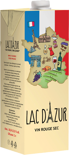 Вино Lac D’Azur, Rouge Sec 1 л