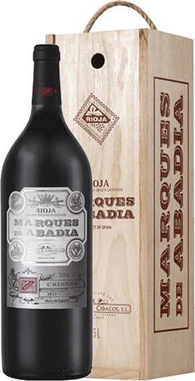 Вино Marques de Abadia Crianza, в деревянной коробке 1.5 л