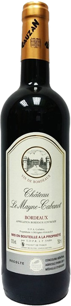 Вино Chateau Mayne-Cabanot Rouge, Bordeaux AOC 0.75 л