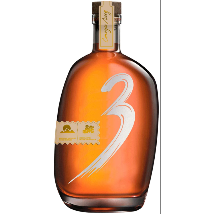 Коньяк армянский ординарный «Камень #3» трехлетний Стоун Лэнд