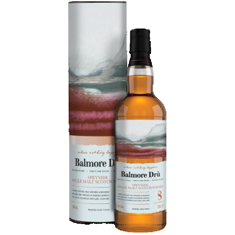 Balmore Dru Speyside Single Malt Scotch Whisky 8YO madeira cask