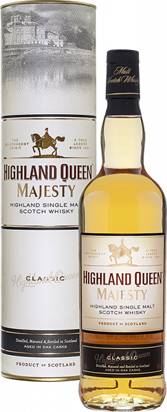 Виски Highland Queen Majesty Classic Highland Single Malt Scotch Whiskey, 3-летней выдержки, в подарочной упаковке 0.7 л