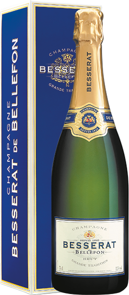Шампанское Besserat de Bellefon, Grande Tradition Brut, в подарочной упаковке 0.75 л