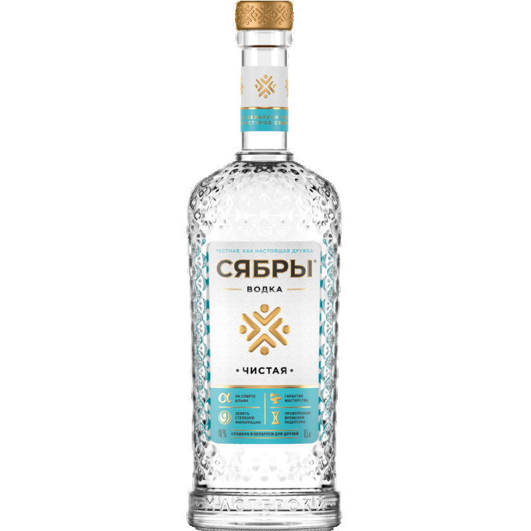 Водка Сябры Чистая Россия, 0,5 л