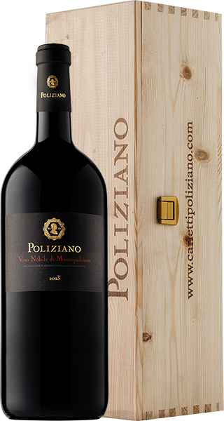 Вино Poliziano, Nobile di Montepulciano DOCG, в деревянном футляре 1.5 л