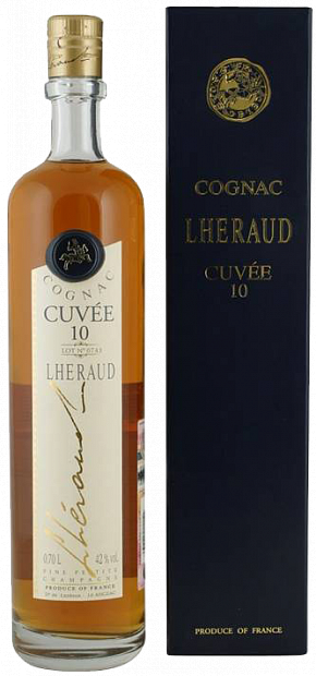 Коньяк Lheraud Cognac Cuvee 10, в подарочной упаковке 0.7 л