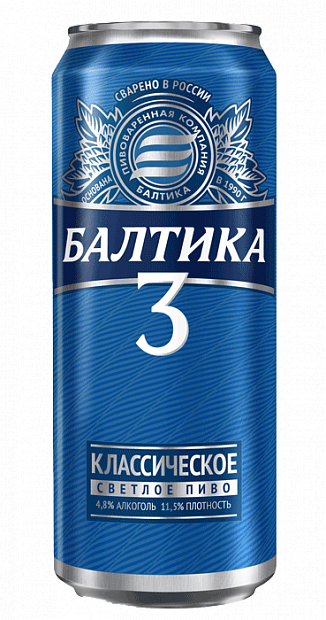 Купить светлое пиво Балтика 3 Классическое 0.45 л с хорошими отзывами по выгодной цене в Москве, Санкт-Петербурге