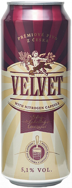 Светлое пиво Velvet 0.44 л