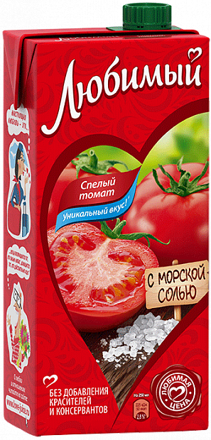 Напиток сокосодержащий Любимый Спелый томат 0.95 л