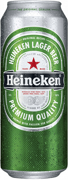 Светлое пиво Heineken, в банке 0.5 л